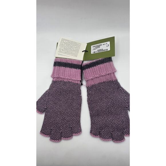 Gucci Light Purple Grey Cashmere GG Fingerless Gloves S sz - Picture 10 of 12